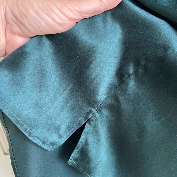 Talbots 100% Silk Emerald Green Tank Chemise Top Women’s 14P Dressy Party Office - Picture 4 of 7